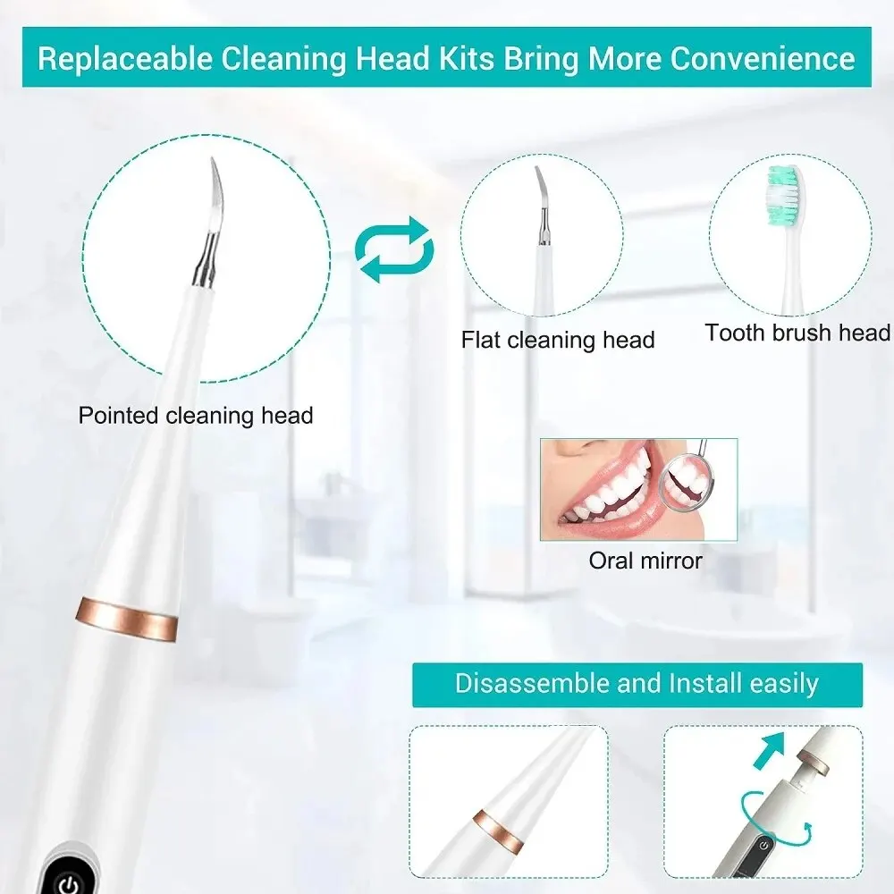 Electric Toothbrush Sonic Cleaning 3-in-1 Removing Tartar Whitening Teeth Oral Care USB Charging Replacing Brush Head electric toothbrush