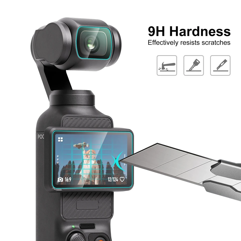 Protector De Pantalla Y Lente Para DJI OSMO NANO - Vidrio Templado 9H, Antiarañazos, Pack De 3 Unidades