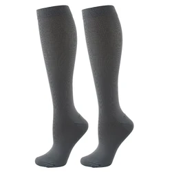 Enhanced Compression Socks for Sports and Travel - Anti-Fatigue Relief for Active Lifestyles (Grey)