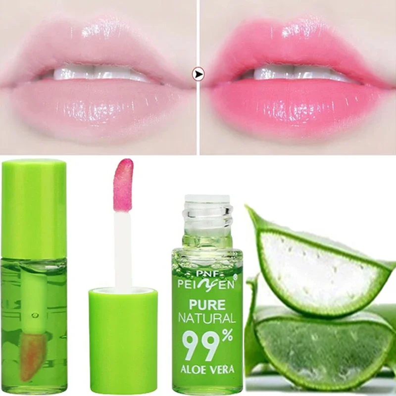 1PCSMoisturizingNaturalAloeVeraColorChangingLipGlossPortable