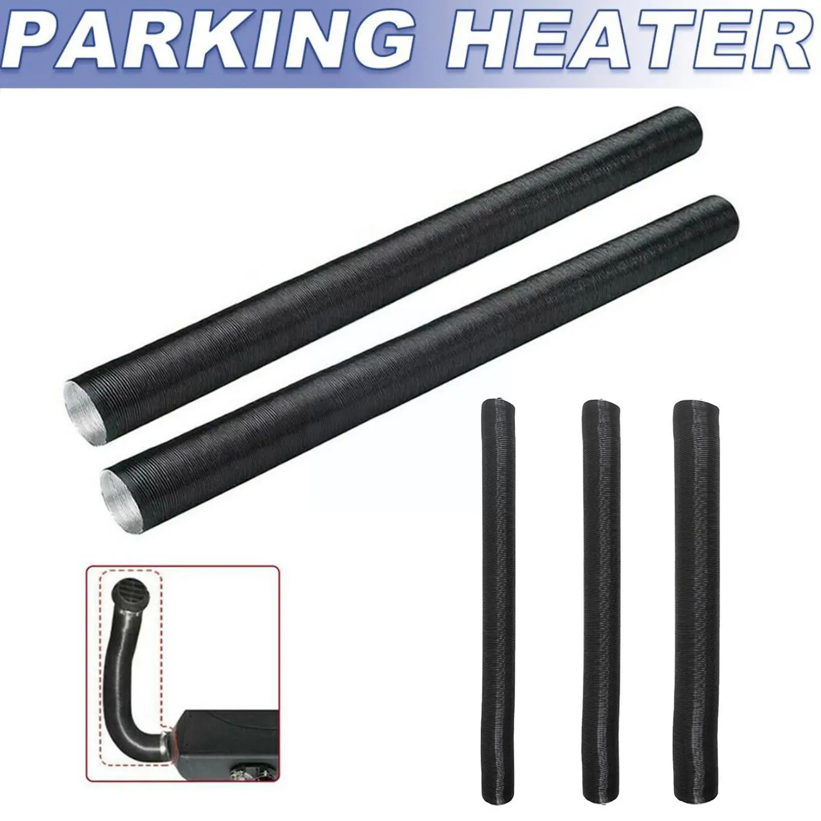 300Cm Parking Heater Duct Ducting Pijp Slang Zwart Voor Webasto Eberspacher Heater Auto Camper M7K1