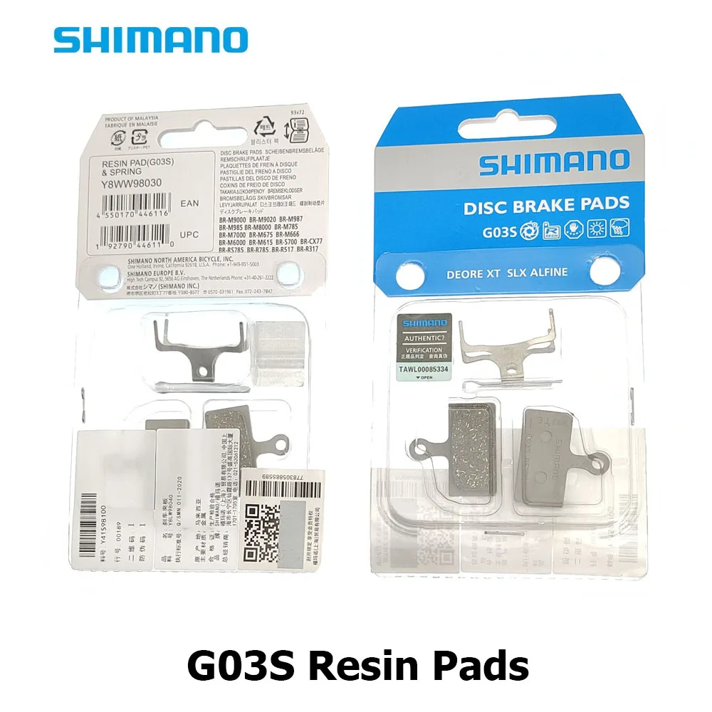 

Shimano G03S Resin Disc Brake Pads DEORE XT SLX G03S Resin Brake Pads Mountain Bike for M7000 M8000 M9000 M6000 M615 S700 CX77