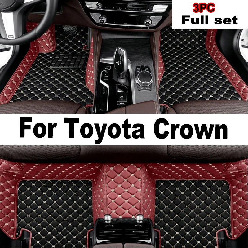 

Car Floor Mats For Toyota Crown S180 2003~2009 Carpet Luxury Leather Mat Anti Dirt Pad Car Accessories Auto Durable Rug Full Set