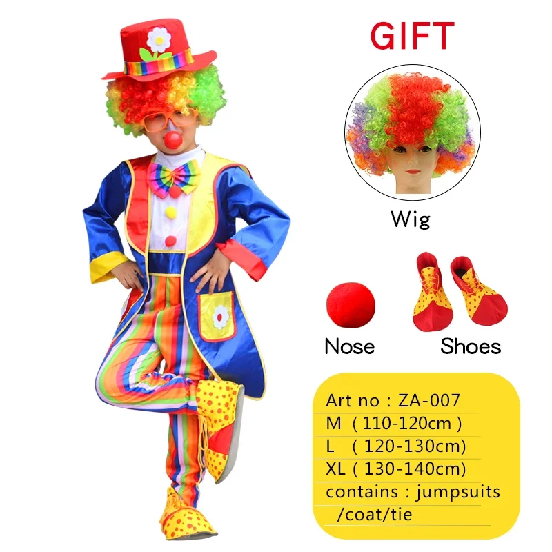 

Purim Аниме Косплей Детский день фотообувь клоуна парик красный нос клоун на рождественской вечеринке