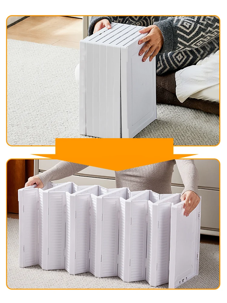 AOHMPT Foldable Storage Box - Clear Stackable Shoe Organizer with Lids -  Large 6 Layer Shoe Rack Cabinet