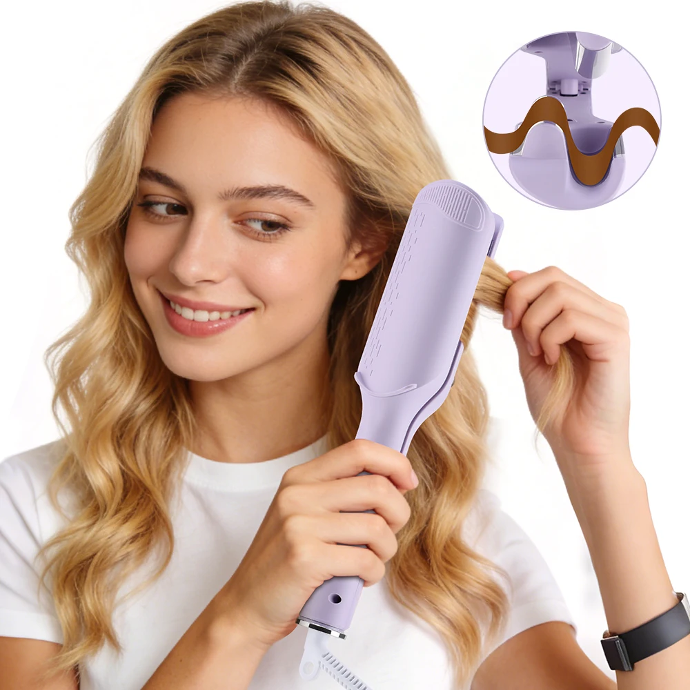 32mm Deep Waver Hair Curling Iron 4 Temperature Adjustable Fast Heating Hair Curler Egg Roll  Woman Lasting Styling Curling Tool