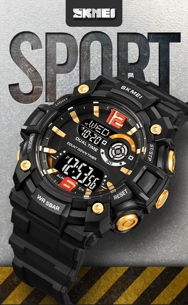 Skmei Multifunctional Men's Watch Luminous Countdown Waterproof