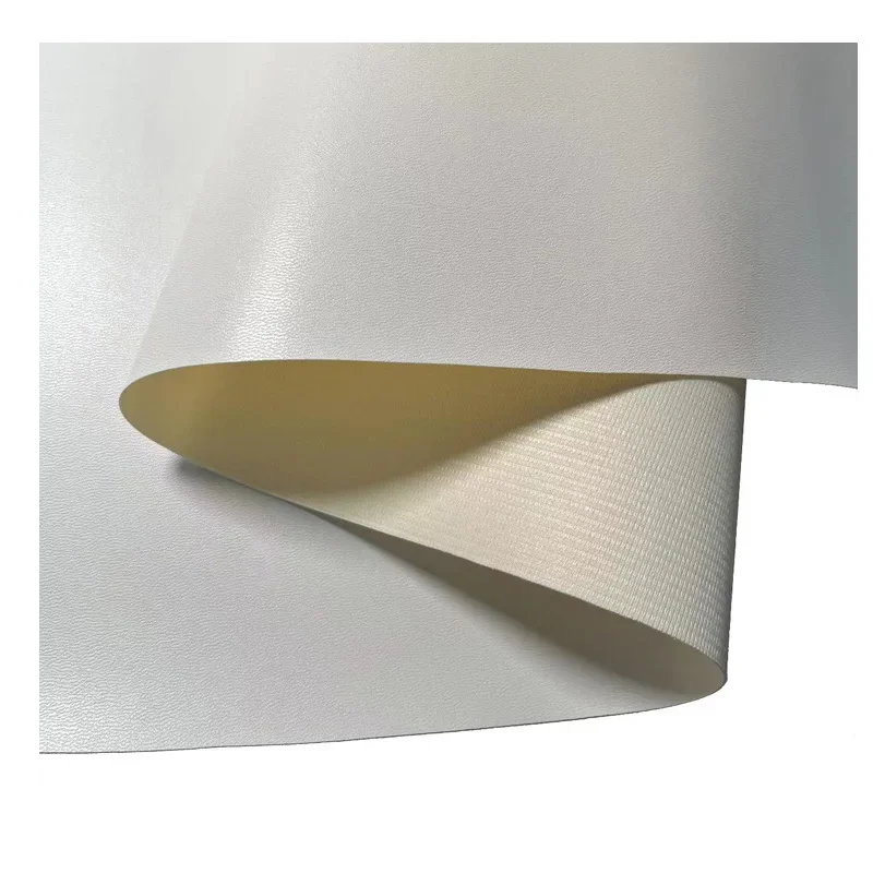 Large Needle Knit Base White PV Leather Artificial Skin For Stationery Box Bag Wine Box Packaging Human Made