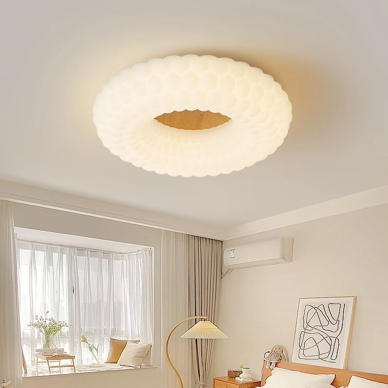 

Led Ceiling Light Bedroom New Round Cream Style Ceiling Lamp Modern Simple Living Room Study Home Indoor Lighting Decor Fixtures