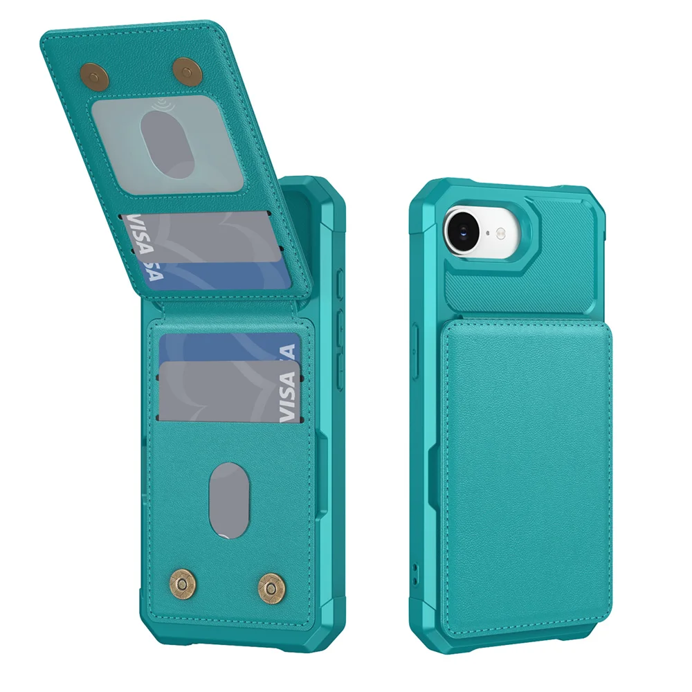 Enhanced Leather Wallet with Card Holder and Shockproof Phone Case Cover