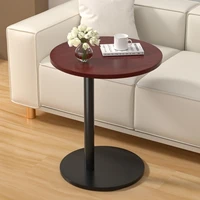 Table à manger ronde moderne, table d'appoint portable à roulettes, table basse, table de chevet, table d'appoint pour salon, balcon, canapé 3