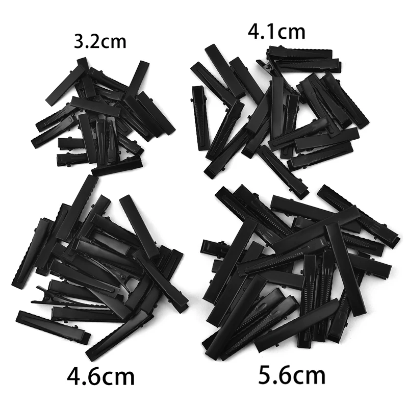 20/50 個黒カモノハシクリップヘアクリップアクセサリー帽子 3.2/4.1