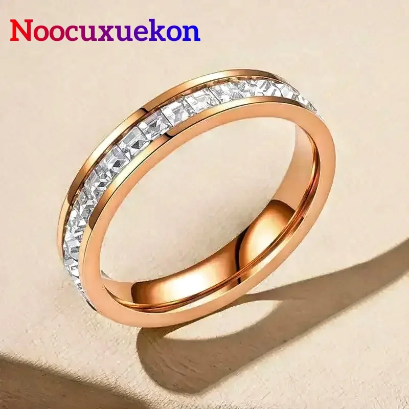 Modischer Damenring Aus Edelstahl Im Minimalistischen Design_voghion.com