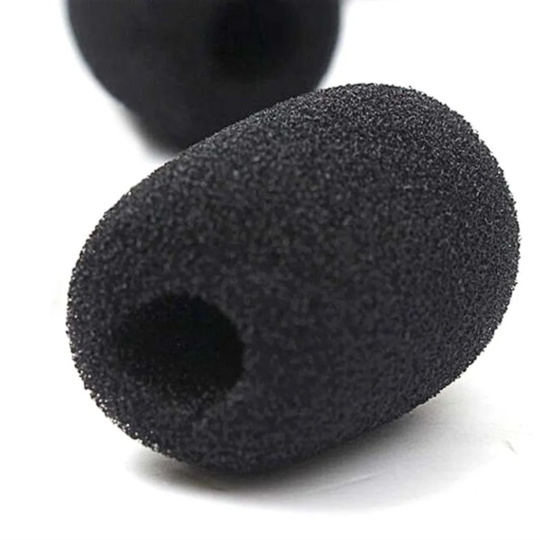Brandneue, hochwertige Headset-Mikrofon-Pads, Geräuschkonzentrierung, Ersatz-Pad aus weichem Schaumstoff, Windschutzscheibe, Schwarz, sauber – Detail 4