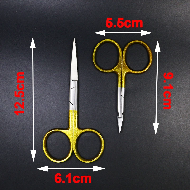 Set Di 3 Forbici Backcountry Laboratories Per Legare Mosche (fly Tying) - Lame Dritte E Curve In Acciaio Inox, Perfette Per La Pesca