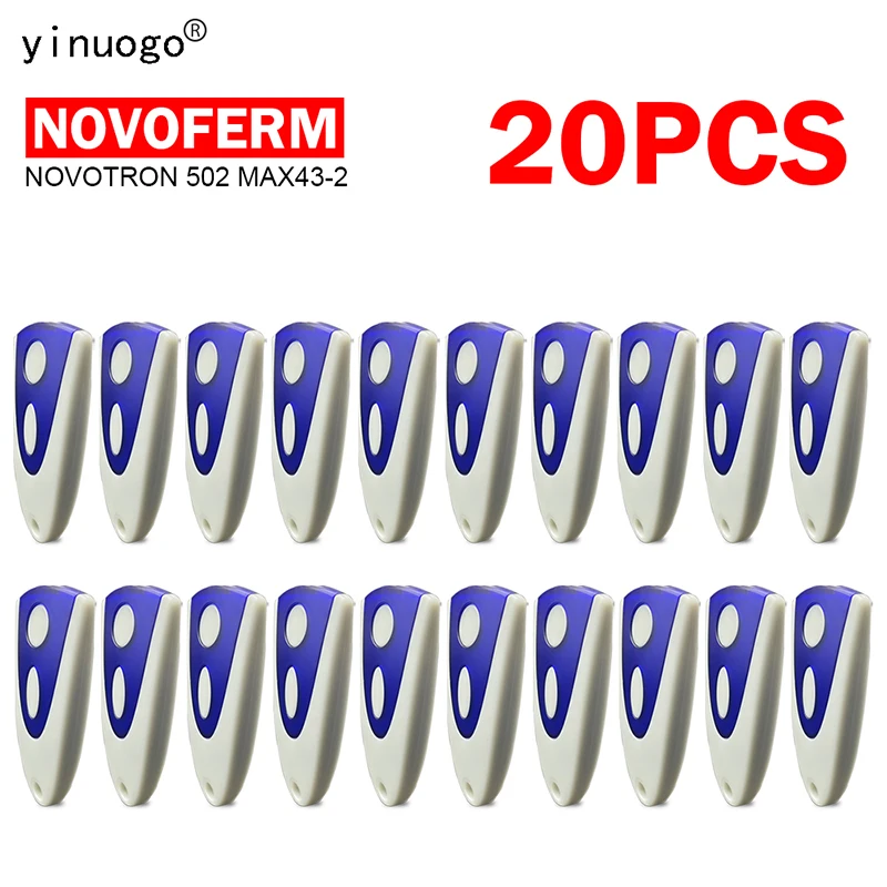 

20PCS NOVOFERM NOVOTRON 502 MAX43-2 504 MAX43-4 512 MIX 43-2 522 524 MTR43-2 MCHS43-2 MNHS433 Garage Door Remote Control 433MHz