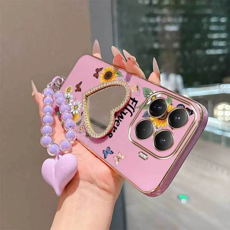 3-Piece Butterfly Fluttering Phone Accessory Set: Includes Case, Lanyard, and Stand