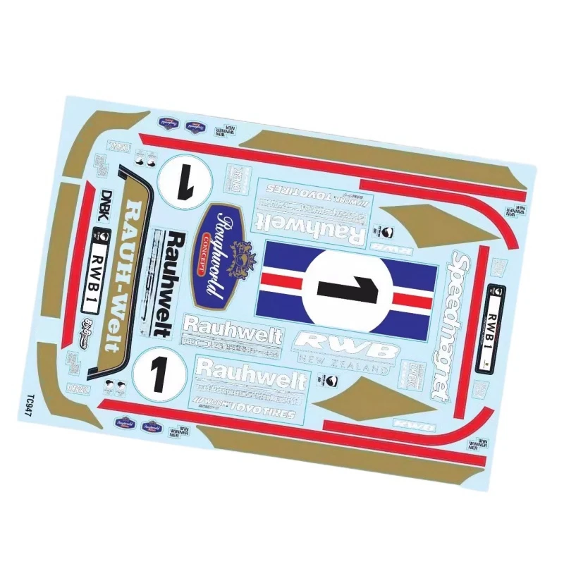 Rc Drift Body Stickers Decal Per 1/10 On Road Car Shell 258-260Mm Chassis Tamiya Tt01 Tt02 Hsp 94123 Kyosho Flazer Hpi Racing