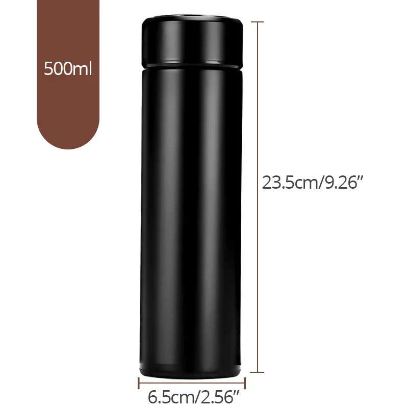 Stainless Steel Smart Water Bottle Leak Proof Double Walled Keep Drink Hot & Cold LCD Temperature Display