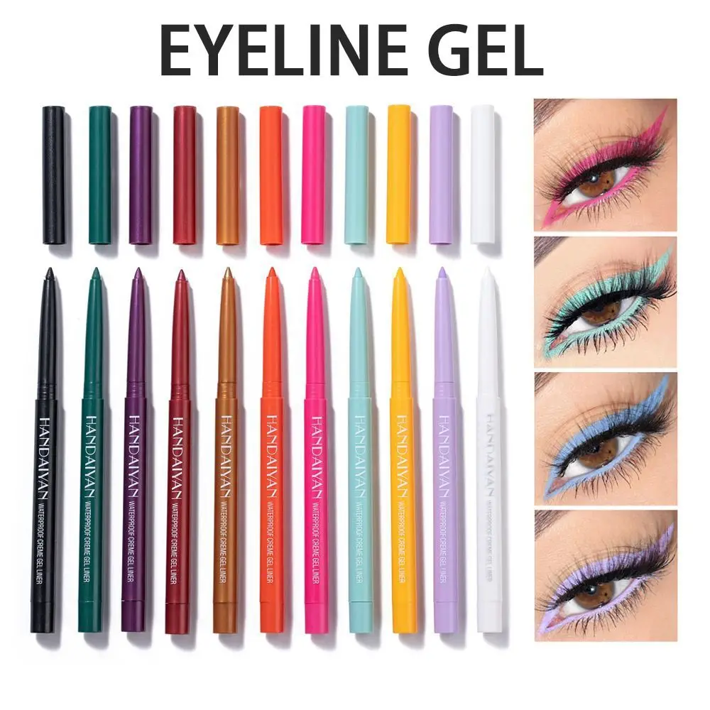 

10 Hot Selling Color Eyeliner Pencil Eyeliner Gel Pen Eye Cosmetic High Pigment Long-Lasting For Beginner Beauty Tools