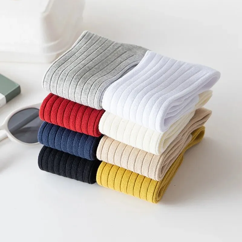 3Pairs/Lot Baby Knee High Socks Kids Girls Boys Soft Cotton Long Sock Cute Spanish Stripe Solid Children Socken For 0-8Years 3