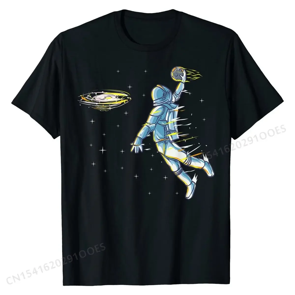 

Basketball Space Astronaut Slam Science Sports Humor T-Shirt Discount Casual T Shirt Cotton Tops Tees for Men Summer