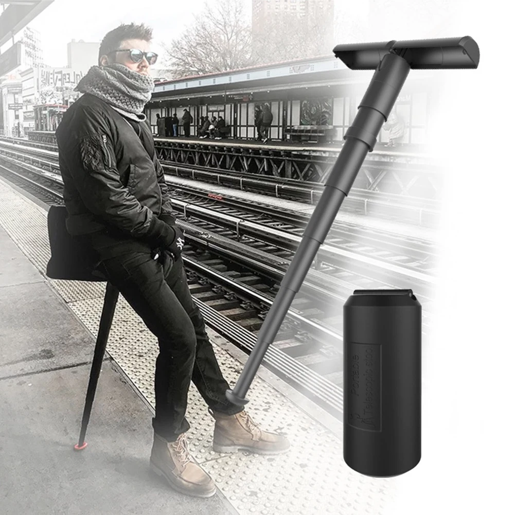 Portable Folding Chair Adjustable Foldable High Chair Subway Telescopic Stool Carry-On Folding Stool Queuing Artifact