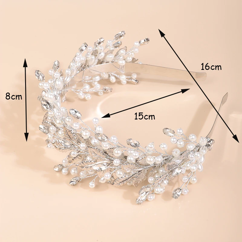 Bridal Crown Trendy Preal Rhinestone Luxury Alloy Leaf Wedding Hair Accessories For Women Brides Headdress Handmade Headpiece hair accessories bridal hair accessories crown headband