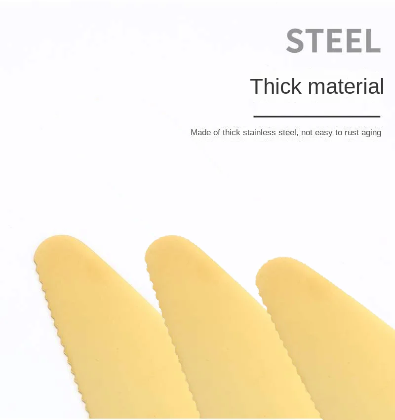 Description Picture 6 of item5-piece stainless steel cake shovel, baking knife, cheese knife, kitchen tools cake knife and fork set