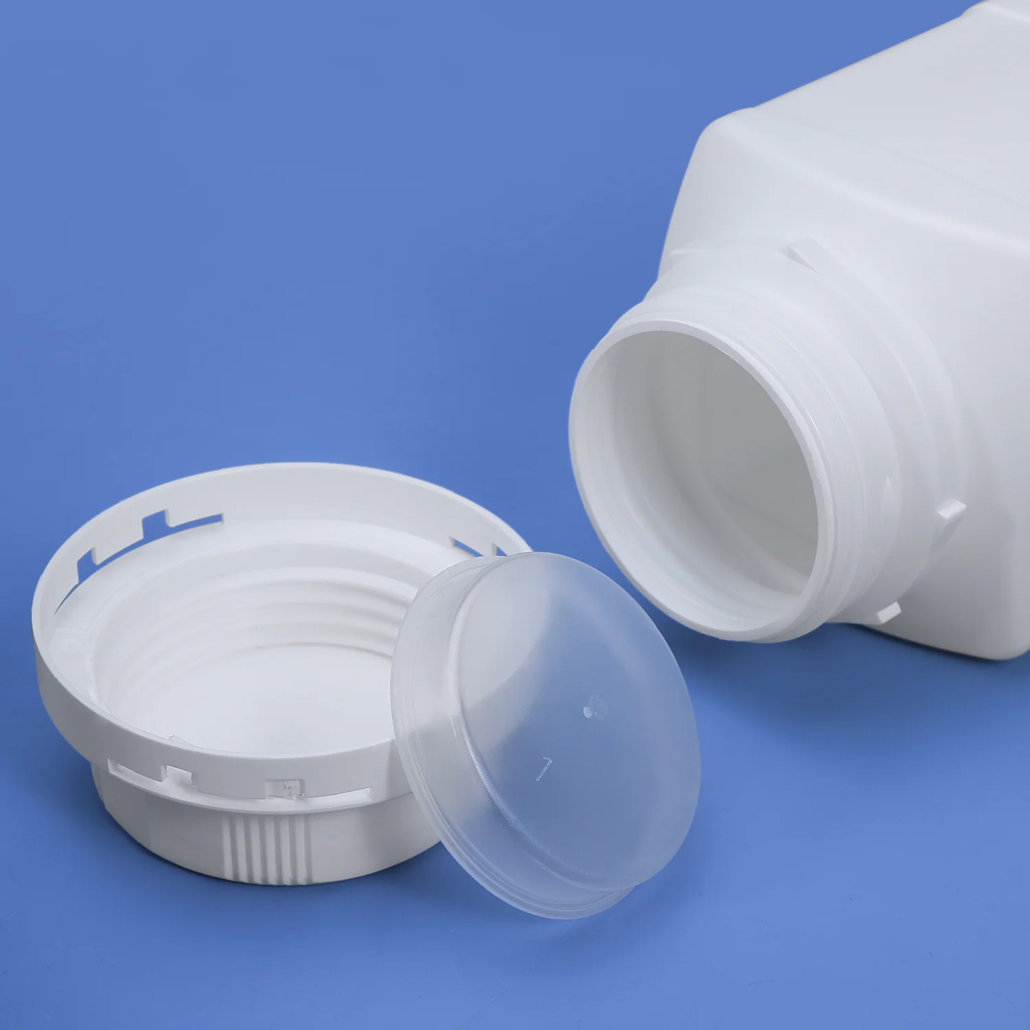 Food Grade HDPE Plastic Storage Bottle Big Mouth Anti-theft Cap Leak-proof Reagent Toner 1pcs