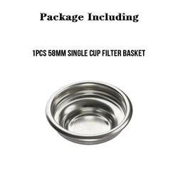 Universal 58mm Coffee Filter Basket for Espresso Machine Portafilters (58mm 1 - cup)