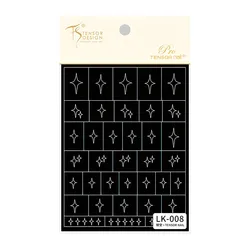 Floral Bloom Nail Art Adhesive Stickers - Abstract Flower Design (Star)
