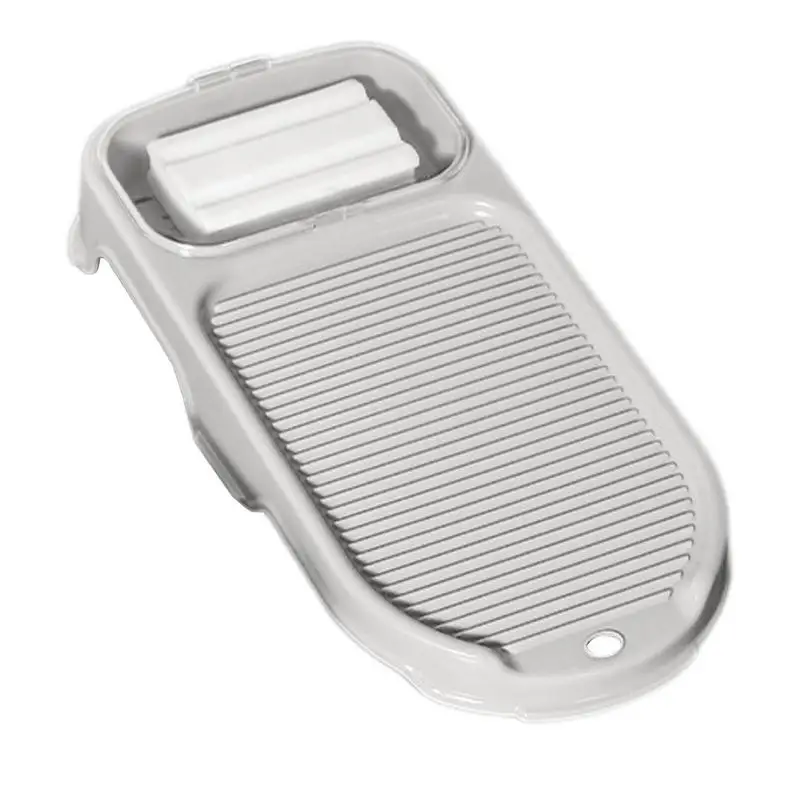 Laundry Scrub Board 2-in-1 Portable Hand Washing Clothes Tool Thicken Rectangle Clothing Scrubber Board Drain Box Anti-Slip