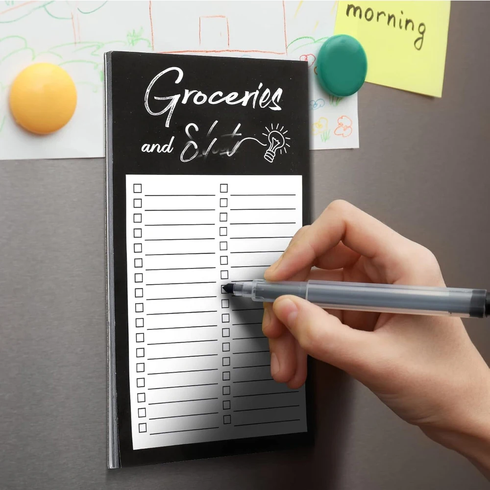 Humorous Magnetic Notepad Set with Pen Holder & Leather Pouch