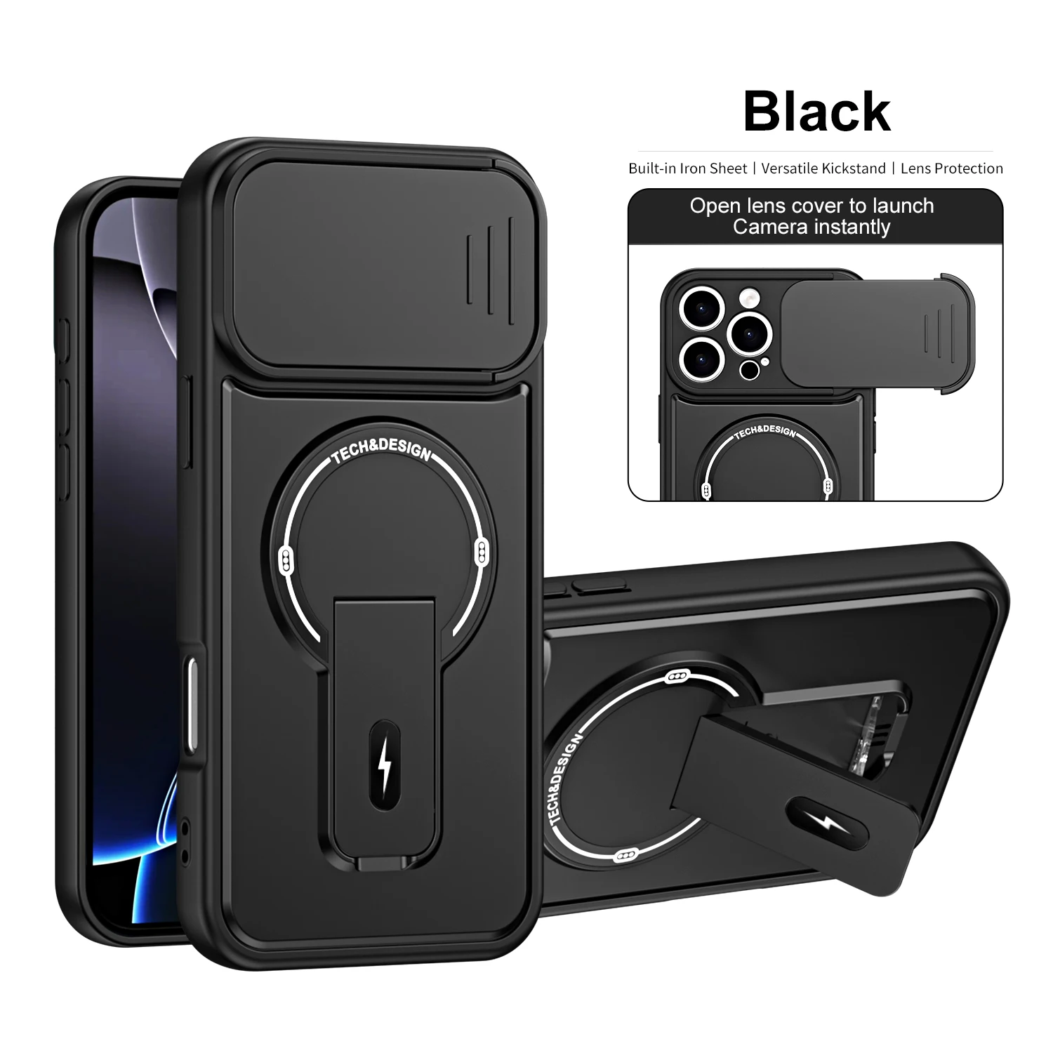 Magnetic Bracket Holder with Shockproof Lens Protection Cover