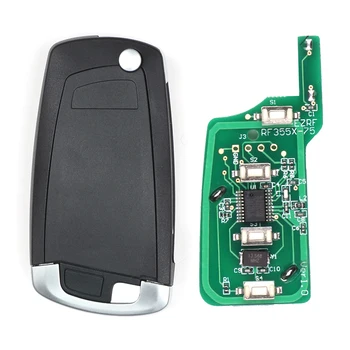 Keyforkess EWS 315MHz/433MHz ID44 PCF7935AA chiave remota pieghevole modificata Chip per chiave BMW 330 318 525 530 540 E38 E46 M5 X3 X5 HU92 HU58 - KEYECU EWS 315MHz 433MHz ID44 PCF7935AA chiave remota pieghevole modificata Chip per chiave BMW 330