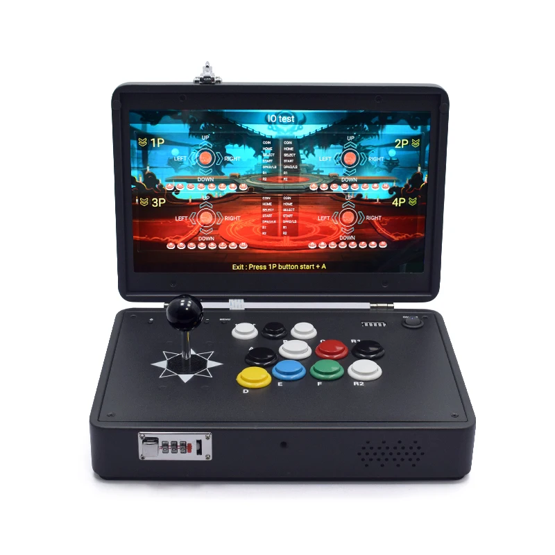 Plug and Play Game Machine, 14 Screen Portable Arcade Game Console with  Include 5000 Retro 2D & 3D Games, Metal Case with Lock, WiFi can Download