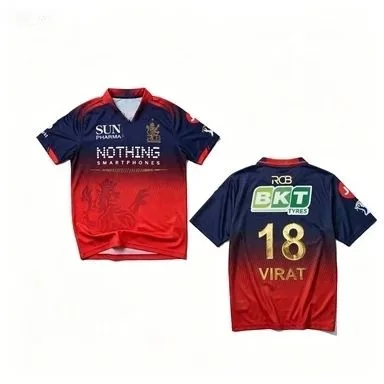 2026 Neues RCB Cricket 3D-Gedrucktes Fan-Shirt, Geeignet für Familie und Kinder Sport und Freizeit, Atmungsaktives Schnelltrocknendes T-Shirt