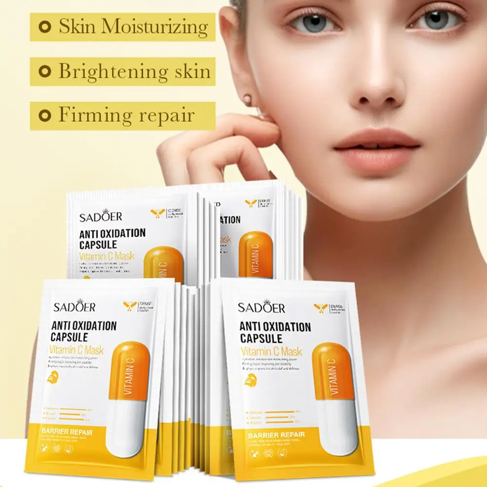 

Moisturizing Korean Face Sheet Mask Oil Control Beauty Vitamin Facial Capsule Repair Whitening Facial Oxygen Mask Anti Mask X5G8