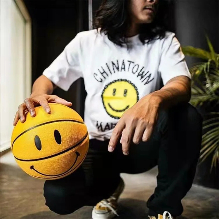 New York Chinatown Smile Basketball Limit 7 Laughing Face Yellow Basketball