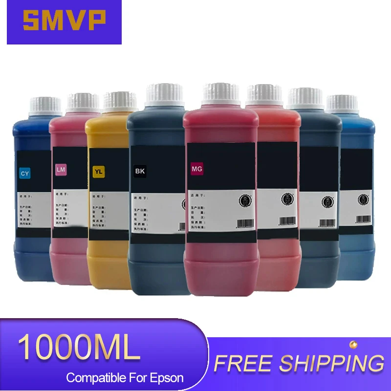 

1000ML Pigment Low odor Eco-solvent Ink For Epson DX4 DX5 DX6 DX7 XP600 TX800 Printer Head