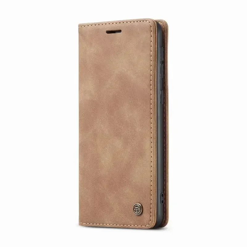Magnetic Closure Leather Flip Wallet Phone Case with Card Slots and Shockproof Protective Stand