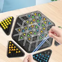 Chain chess rubber band triangle chess geometric chain chess game children's interactive brain teaser strategy game 1