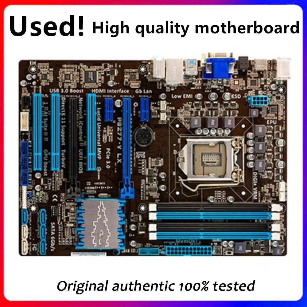 Per Scheda Madre P8Z77-V Lx Lga 1155 Ddr3 Per Scheda Madre Desktop Intel Z77 P8Z77 Sata Ii Pci-E X16 Usata