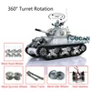 Heng Long 1/16 Ver 7.0 Snow Pro Sherman RC Tank 3898 360°Turret Metal Tracks Wheels Smoke Effect Armored Tank for Boys TH17700 1