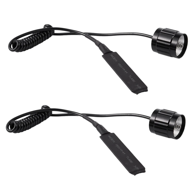 

2X Cable Switch Remote Switch Push Button For 501B LED Headlamp Flashlight Lamp