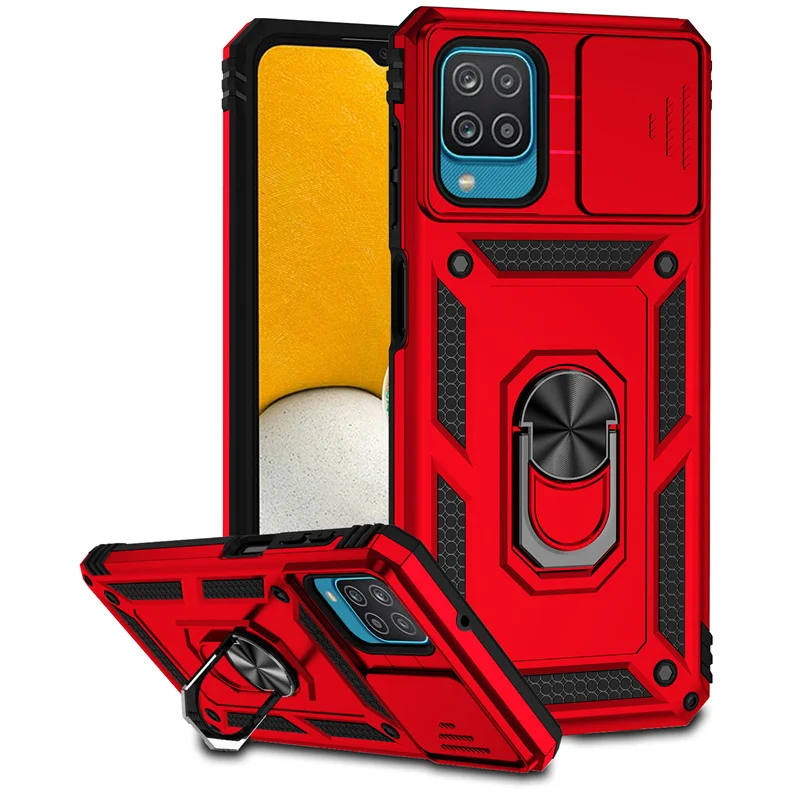 Armor Slide Camera Case with Magnet Holder Ring Cover