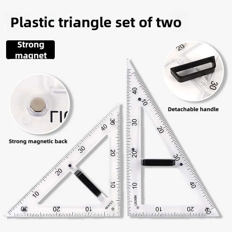 Large Math Geometry Rulers Plastic Geometry Tool for Blackboard White Board Teachers Class Math Set 40cm
