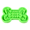 Pet Slow Food Bowl Silicone Bone Shaped Anti-Skid Dog Bowl Cats Feeding Bowls Leakproof Food Feeder Training Dog Slow Food Pet 4
