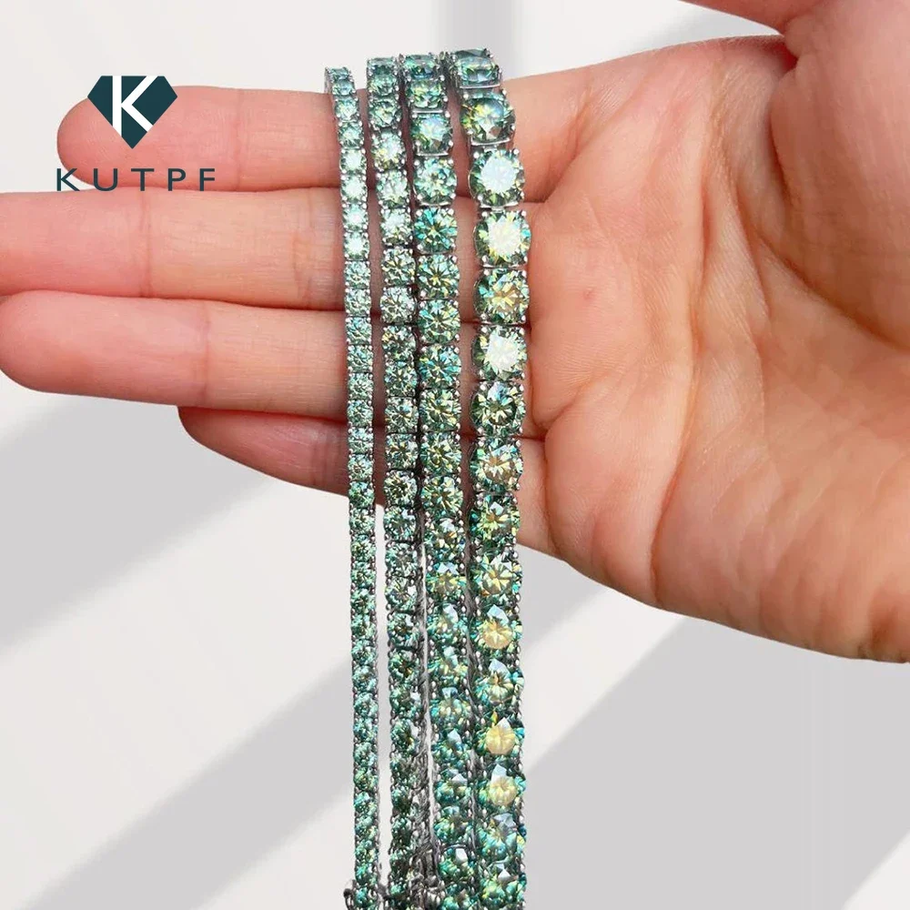 Bracciale Regolabile In Argento Sterling 925 Con Zirconi Cubici Blu - Lunghezza Max 25.4 Cm - Gioiello Donna